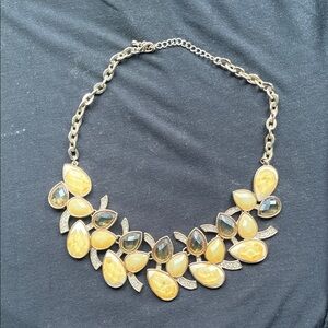 Elegant Yellow and Black Statement Necklace